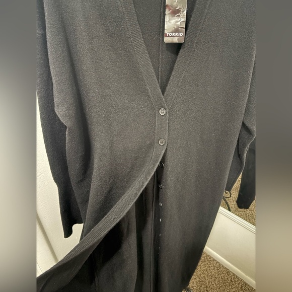 Torrid Black Cape Jacket Open Front - Picture 3 of 6